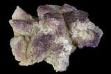 Calcite Crystal Cluster with Purple Fluorite (New Find) - China #177570-1